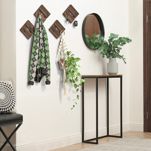 Ganchos De Pared Rústicos Colgar, Pack De 4, Percheros...