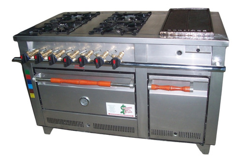 Cocina Industrial Tecno Calor 4h + Plancha Mantenedor Platos