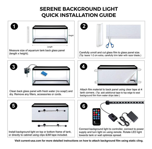 Kit De Luz De Fondo Sereno De Current Usa | Incluye Película