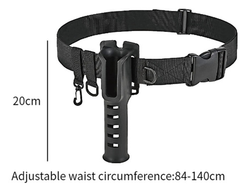 Soporte Para Caña De Pescar, Cinturón, Ajustable, Negro