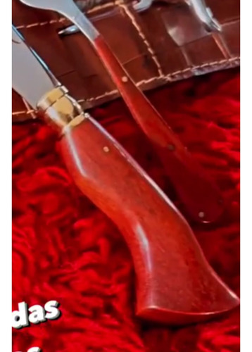 Blocos Madeira Pau Brasil 3 Peças - Cutelaria Facas Luthier