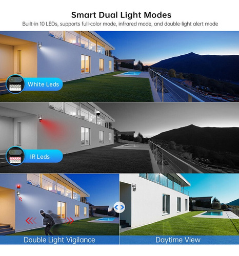 Cámara Ip Seguridad Wifi Doble Lente 4k De 8 Mp Y Zoom De 8x