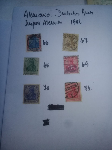 Serie De 6 Sellos Imperio Aleman - Deutsch Reich 1902