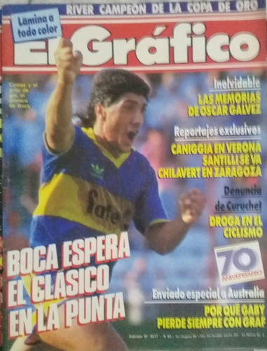 El Grafico N°3617.lamina River Campeon Copa De Oro 1989