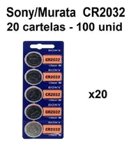 Comprar 100 baterías Cr2032 de 3 V Sony Murata, 20 baterías