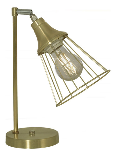 Velador Jaula Vintage Moderno Apto Led, Cobre. 