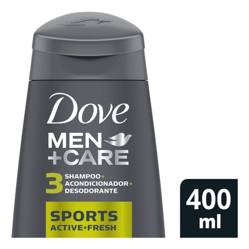 Dove Shampoo Sport 3 En 1 Active Fresh 400ml