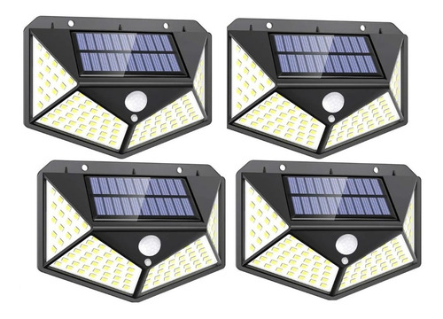 4pack Lampara Solar Con Sensor De Movimiento 114 Leds - 4und