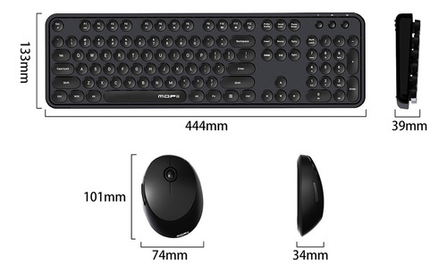 - Juego De Teclado Y Ratón Mofii Se En Negro