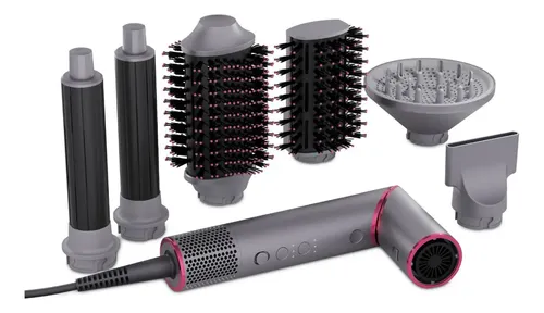 Secador De Cabelo Psd16a Com 6 Acessórios 1450w Motor Bldc Philco Cinza E Rosa 220v