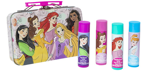 Set Labial Bálsamo Juego 5 Piezas De Sabor Princesas Disney