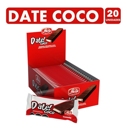 Marshmallows Date Coco Sabor Coco (caja Con 20 Unidades)