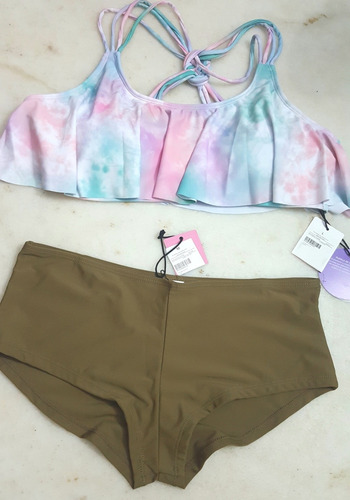 Malla Dama,dos Piezas:top Y Shorts. T.l Y M. Mb Licra.