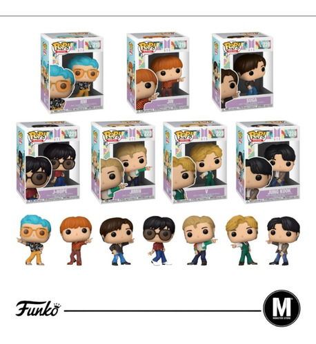 Funko Pop Bts Set 7 Jung Kook Jimin J Hope Suga Jin Rm & V
