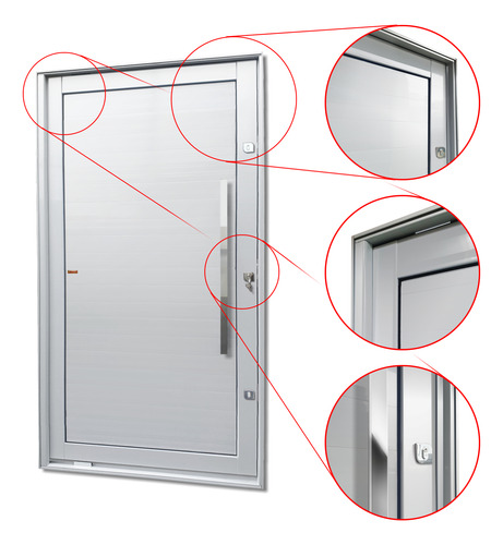 Porta Pivotante Lambril C/pux.dir. Elite Bco 216x130 Brimak