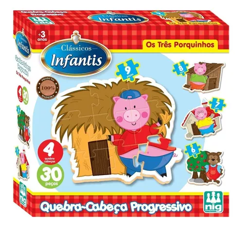 100 peças de quebra-cabeça de madeira de desenho animado infantil