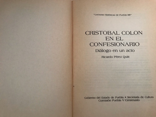 Cristobal Colón Lecturas Históricas Puebla No. 88 (Usado)