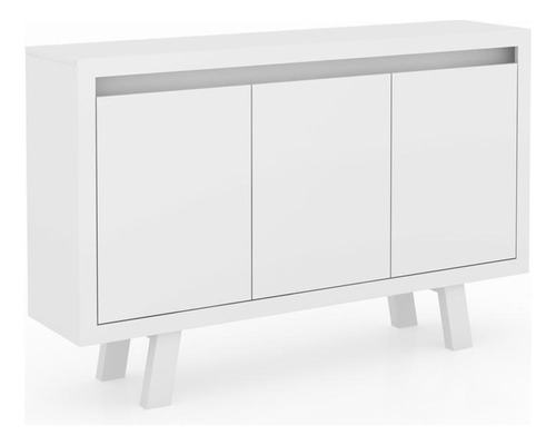 Balcão Escritório Com 3 Portas Multimóveis Cr25028 Branco