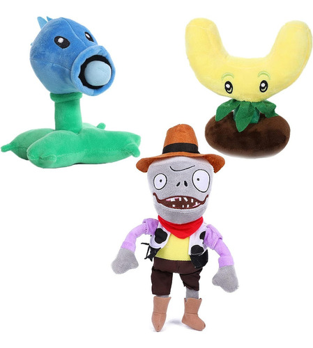 Peluche De 3 Piezas De Plants Vs Zombies, Cow, Zombies, Pvz