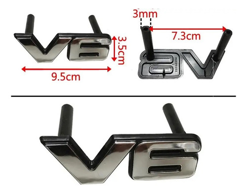 Insignia Mitsubishi V6 De Parrilla Para Camioneta
