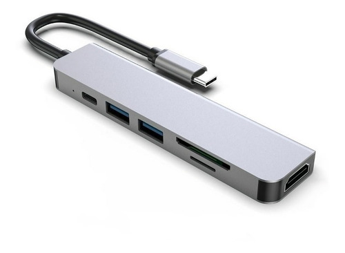 Adaptador Usb C Hdmi Lector Tarjetas Sd Usb 3.0 Multipuertos