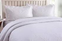 Comprar Cubrecama Blanco Puro Algodon Una Plaza Y Media 170 X 260