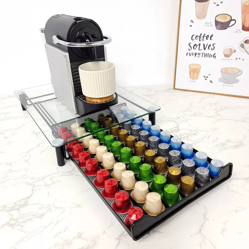 Porta Cápsulas Vidrio Para Café Nespresso 60 Unidades
