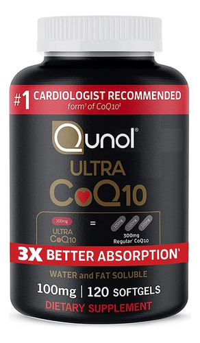 Qunol Ultra Coq10 Coenzima Q10 100mg 120 Softgels