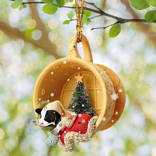 2 Ornamento De Pingente De Cachorro De Natal, Estilo C