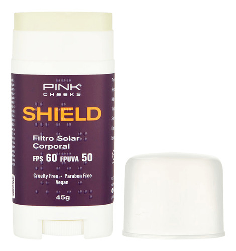 Pink Cheeks Shield Fps 60 Protetor Solar Em Bastão 45g Blz