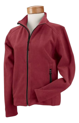 Sudadera Para Dama Devon & Jones Soft Shell Carmesi