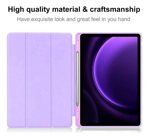 Funda Smart Cover Samsung Tab S10 Plus 12.4 Pulgadas Lila