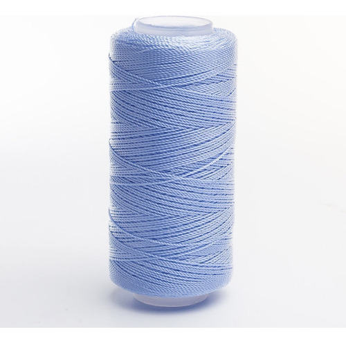Caja 6 Pzs Hilo Crochet Nylon Sedificado Selanusa Color Azul Celeste