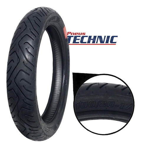 Pneu Dianteiro Sem Camara Aro 17 100/80-17 Fazer 250 Technic