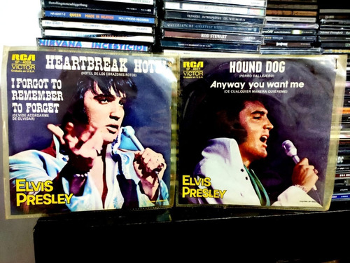 Elvis / Hound Dog / Heartbreak Hotel / Paquete 2 Vinyles 45*