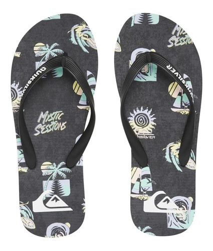 Sandalias Quiksilver Hombre Negro Molokai Aqyl101107xkbk