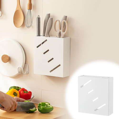 Cuchillo Blanco Montado En La Pared Para Cocina, Multifuncio