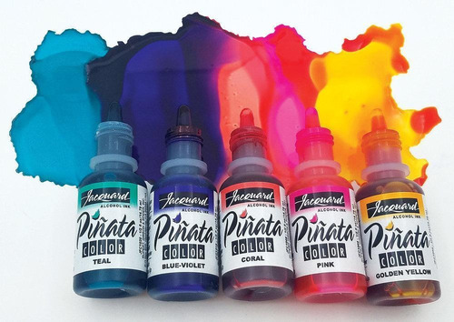 Tintas Piñata Alcohol Claro Extenso Arte Vidrio Papel Color
