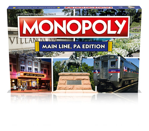 The Main Line Monopoly, Juego De Mesa Familiar Para 2 A 6 J.