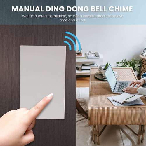 Timbre De Puerta Con Cable De 220 V, Manual, Ding Dong, Para