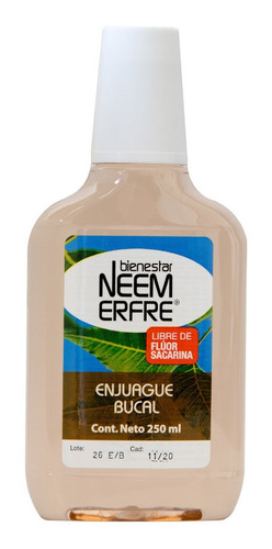 Paq 3- Enjuague Bucal De Neem Sin Flúor-bienestar Neem Erfre