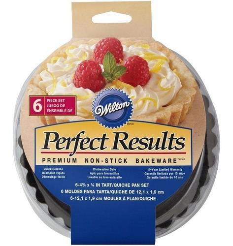Imagen 2 de 5 de Molde Tartas Mini 10 Cm Desmoldable X 6 Wilton Titanweb