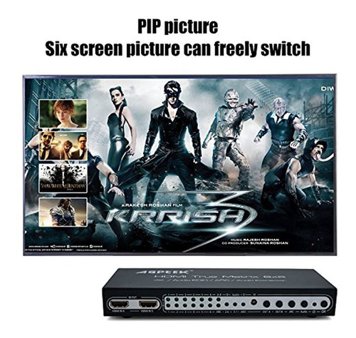 Divisor Spdif True Matrix 4k @ 30hz 6x2 Hdmi Con Funcion Ar