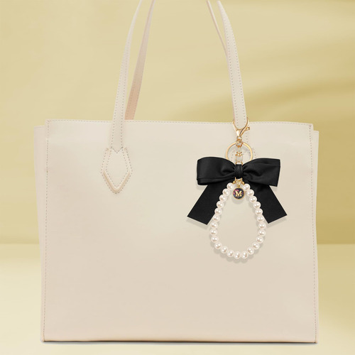 Llavero De Lazo Xgalbla Letra Inicial Para Mujer Perlas Color