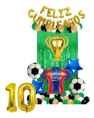 Decoración Globos Cumpleaños Futbol Balón Trofeo Playera