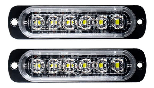 Faro Led Parrilla 18w 12v 6 Led Con Flash Auto Camioneta