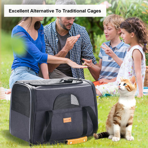 Bolsa De Transporte Para Gatos, Transpirable Y Plegable, Par