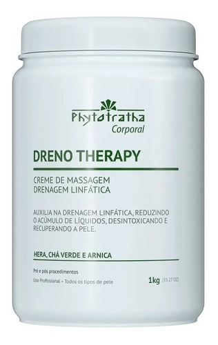 Creme Para Drenagem Linfática - 1kg - Phytotratha