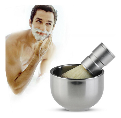 2 Tigela De Sabão De Barbear Em Aço Inoxidável, Copo De