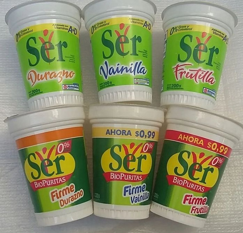 Antiguo Vaso Yogur Ser - Retro 90 Coleccionable